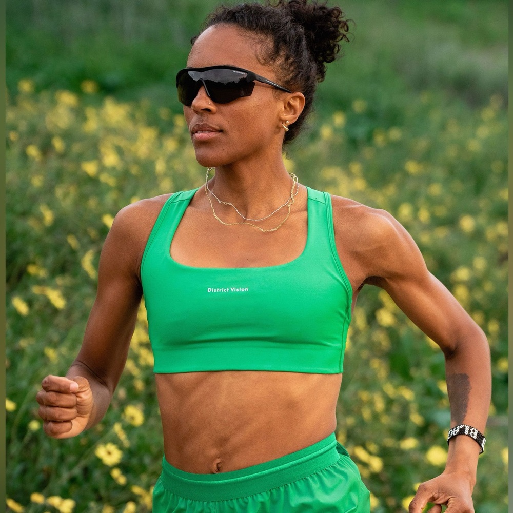 District Vision Green Training Top/Bra - Size M
